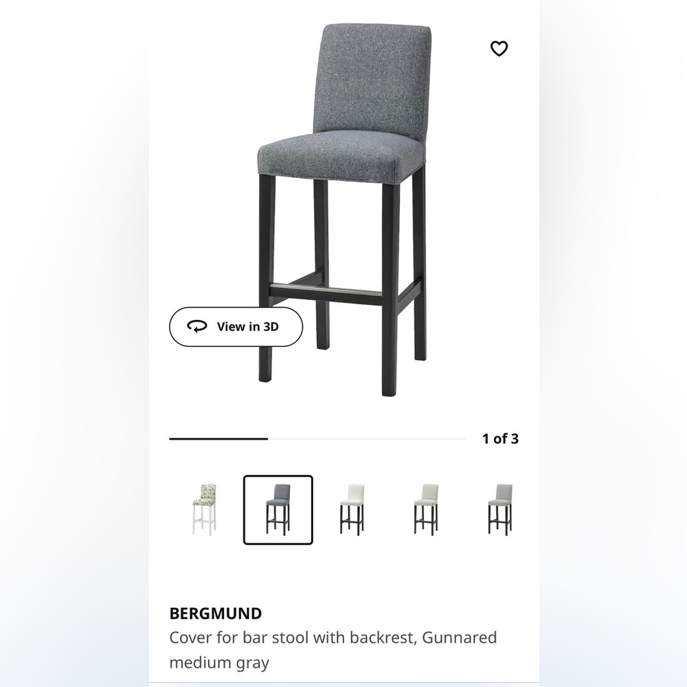 4pcs-IKEA Bergmund chair covers